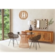 Ryanne Upholstered Black Metal Dining Chair Set of 2