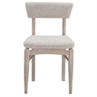 Horizons Cerused White Oak Taupe Boucle Wood  Dining Chair Set of 2