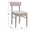Horizons Cerused White Oak Taupe Boucle Wood  Dining Chair Set of 2