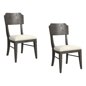 Kellan Upholstered Brown Wood Dining Chair Set of 2 Modern
