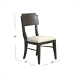 Kellan Upholstered Brown Wood Dining Chair Set of 2 Modern