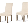 Colby Parsons Cream Upholstered Dining Wood Chair Set of 2 Modern
