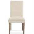 Colby Parsons Cream Upholstered Dining Wood Chair Set of 2 Modern