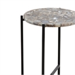 Cicco Modern Black Metal Accent Table Minimalist Design