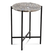 Cicco Modern Black Metal Accent Table Minimalist Design