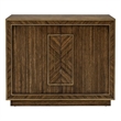 Claudia Zebrano Veneer Hall Brown Wood Cabinet Antique Gold Accents