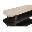 Avalon Travertine Brown Wood Oak Console Table Mixed Material