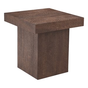 Padula Brown Oak Large End Wood Table Modern Minimalist