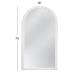 Vega Arched Matte White Wood Floor Mirror Modern Minimalist