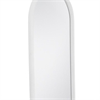Vega Arched Matte White Wood Floor Mirror Modern Minimalist