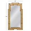 Metouro Art Deco Antique Gold Wood Floor Mirror Gilded Frame