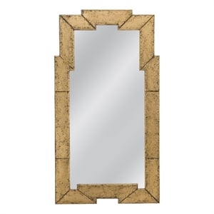 Metouro Art Deco Antique Gold Wood Floor Mirror Gilded Frame