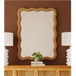 Burnette Wavy Rope Brown Resin Framed Wall Mirror Coastal Boho