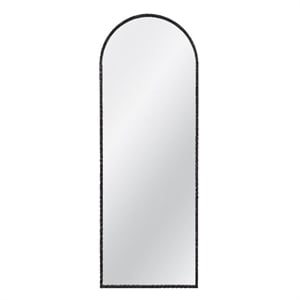 Brightgate Arched Hammered Gunmetal  Black Metal Wall Mirror Modern Minimal
