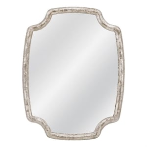 Wishing Stone Decorative Gray Resin Wall Mirror Elegant Home Accent