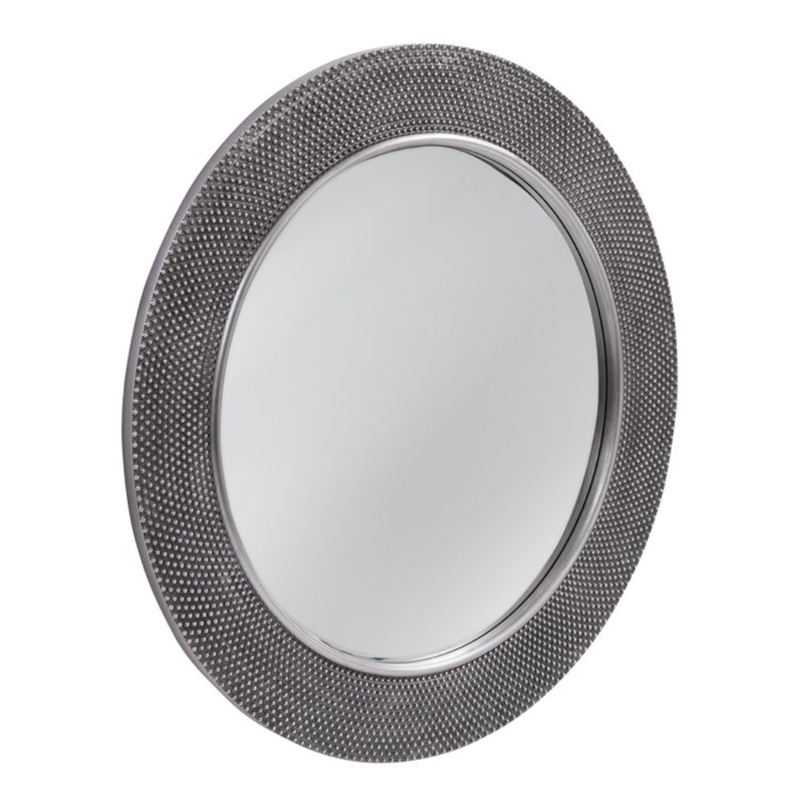Dorotea Oversized Antique Silver Metal Wall Mirror Vintage Frame