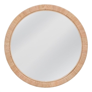 Wishing Stone Decorative Crimson Resin  Framed Wall Mirror Elegant Accent