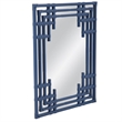 Daysmill Navy Blue Resin Style Rectangular Wall Mirror Coastal