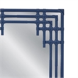 Daysmill Navy Blue Resin Style Rectangular Wall Mirror Coastal