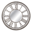 Elgar Round Matte Gray Resin Modern Wall Mirror Clock Inspired Design