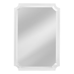 Rita Acrylic White Framed Wall Mirror Modern Cutout Design