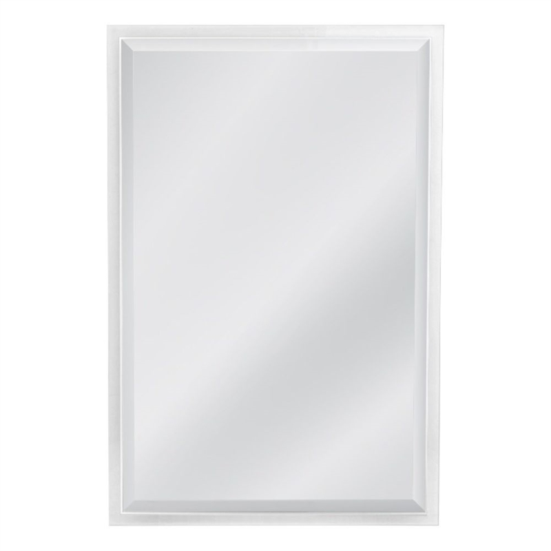 Karrenina Acrylic White Frame Wall Mirror Sleek Minimalist Design