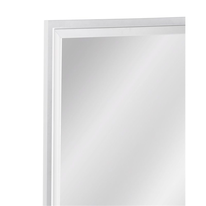 Karrenina Acrylic White Frame Wall Mirror Sleek Minimalist Design