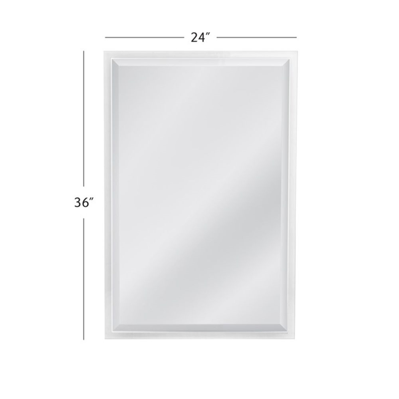 Karrenina Acrylic White Frame Wall Mirror Sleek Minimalist Design