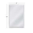 Karrenina Acrylic White Frame Wall Mirror Sleek Minimalist Design