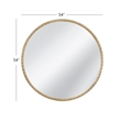 Entralla Round Hammered Gold Metal Wall Mirror Textured Frame
