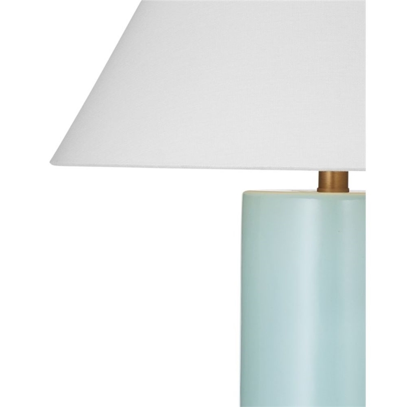 Alexander Blue Ceramic Table Lamp with Gold Accents Modern