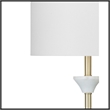 Vallhalla White Marble and Brass Table Lamp Modern Sculptural Design