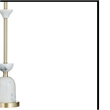 Vallhalla White Marble and Brass Table Lamp Modern Sculptural Design