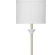 Vallhalla White Marble and Brass Table Lamp Modern Sculptural Design