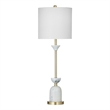 Vallhalla White Marble and Brass Table Lamp Modern Sculptural Design