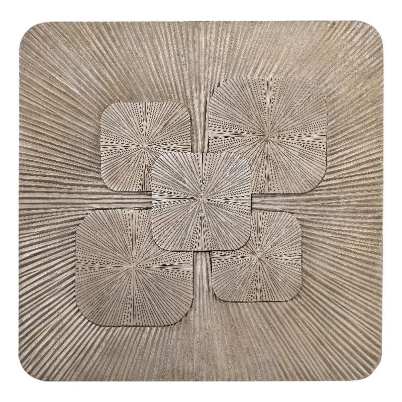 Crobuzon Modern  Brown Canvas Wall Art Framed Living Room Decor