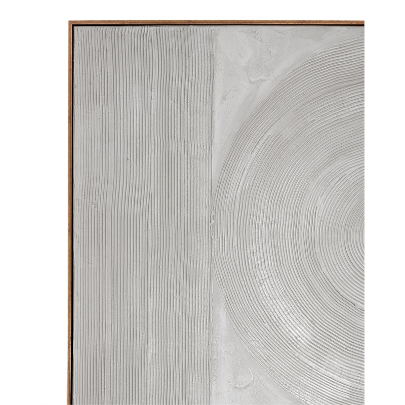 Hand-painted Gray textured canvas with framed finish