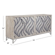 Cream Mango Wood Storage Dining Server Bone Resin