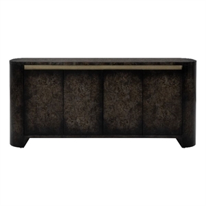 Black Olive Ash Burl Wood Storage Dining Server Modern