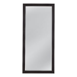 Bassett Mirror Traditional Beaded Metal Leaner Mirror in Black