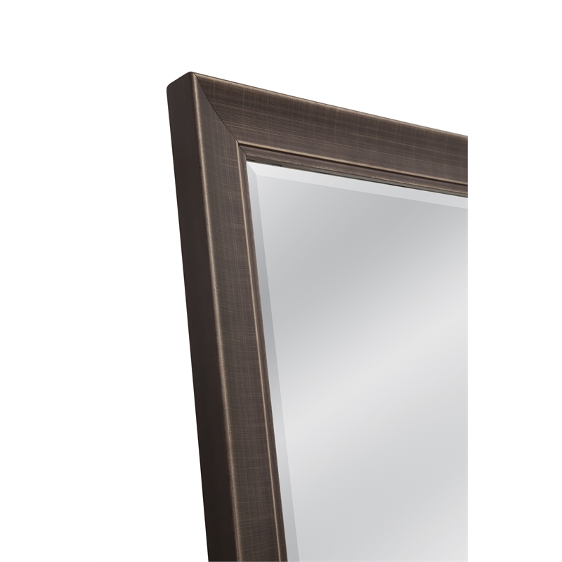 Bassett Mirror Ren Traditional Dark Bronze Framed Glass Floor Mirror