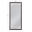 Bassett Mirror Ren Traditional Dark Bronze Framed Glass Floor Mirror
