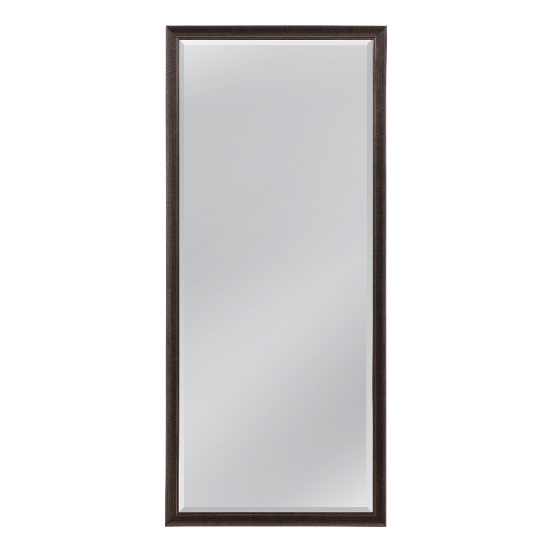 Bassett Mirror Ren Traditional Dark Bronze Framed Glass Floor Mirror