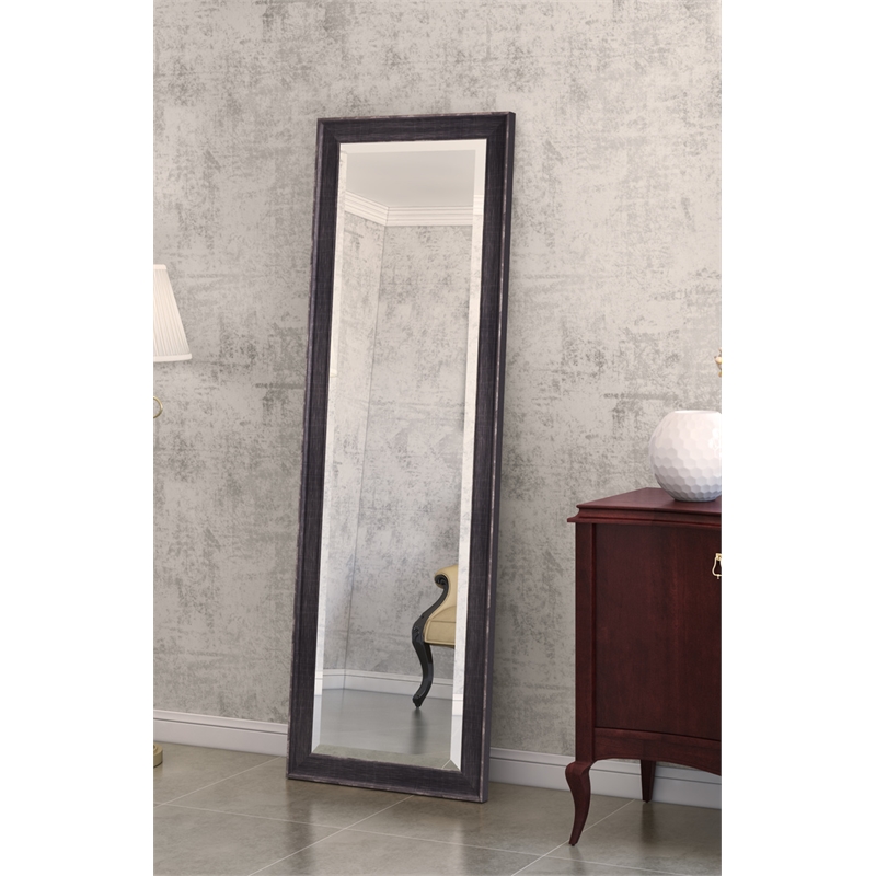 Bassett Mirror Traditional Jameson Brown Floor Mirror for Home Decor