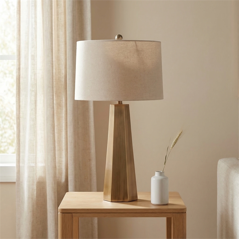 Bassett Mirror Marsham Metal Table Lamp in Gold