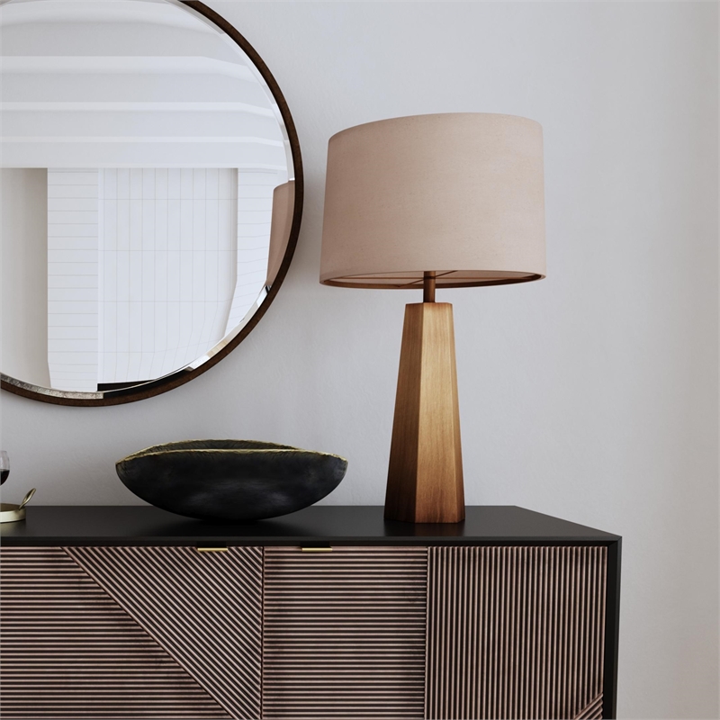 Bassett Mirror Marsham Metal Table Lamp in Gold