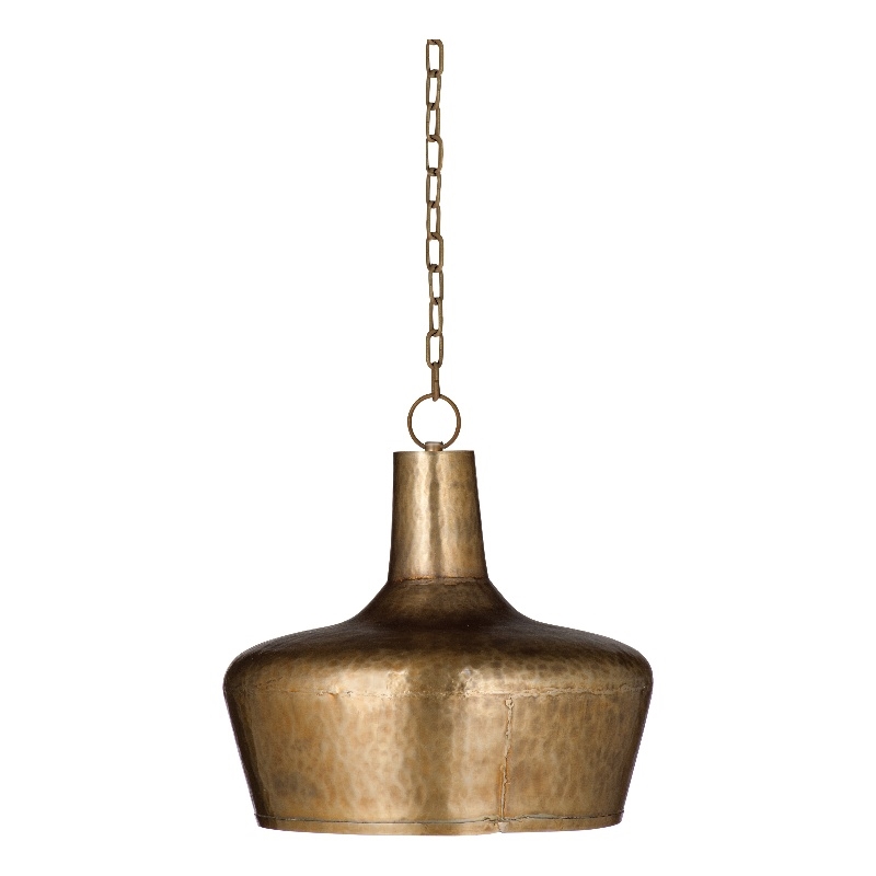 Bassett Mirror Traditional Jets Metal Pendant Lamp in Antique Brass