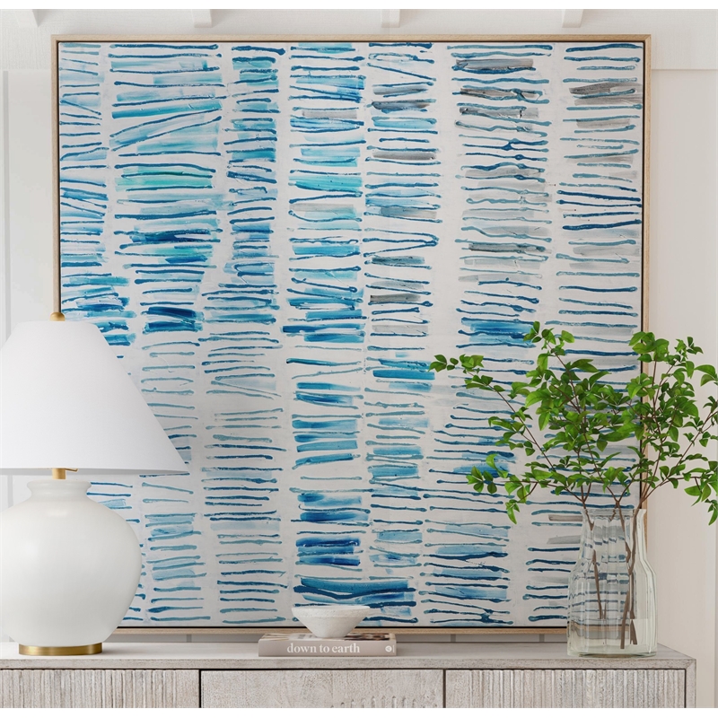 Blue Gail Framed Canvas Wall Art