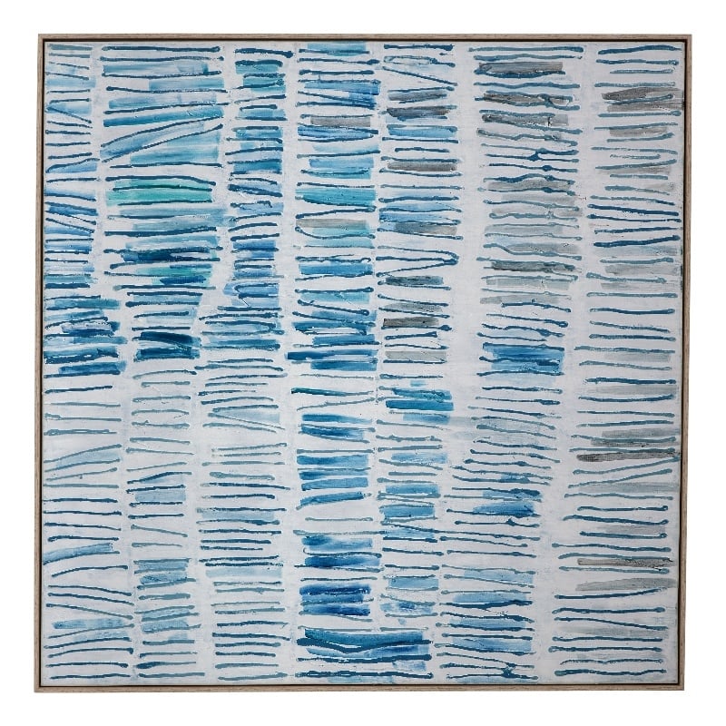 Blue Gail Framed Canvas Wall Art