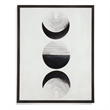 Bassett Mirror Modern Black and White Abstract Framed Canvas Wall Art
